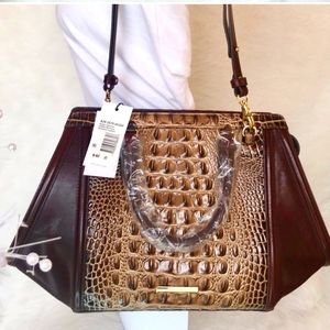 👜 NWT Brahmin 👜 Arden Satchel Coffee Norland